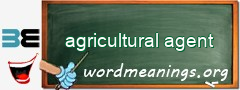 WordMeaning blackboard for agricultural agent